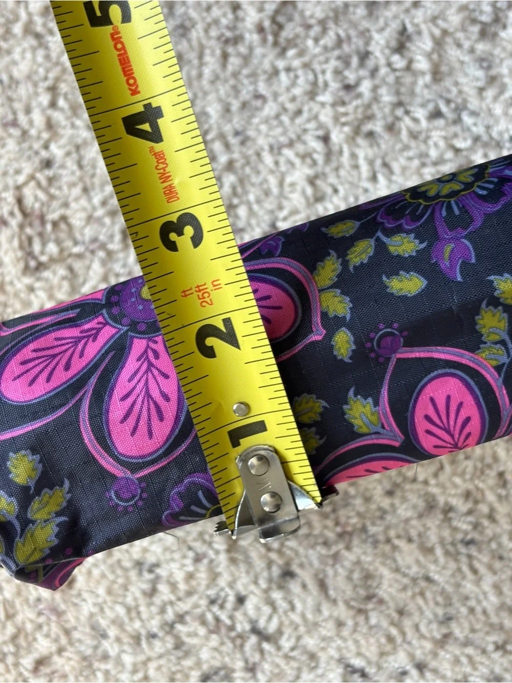 Clear Floral Cosmetic Pouch - Black with Pink & Purple Flowers